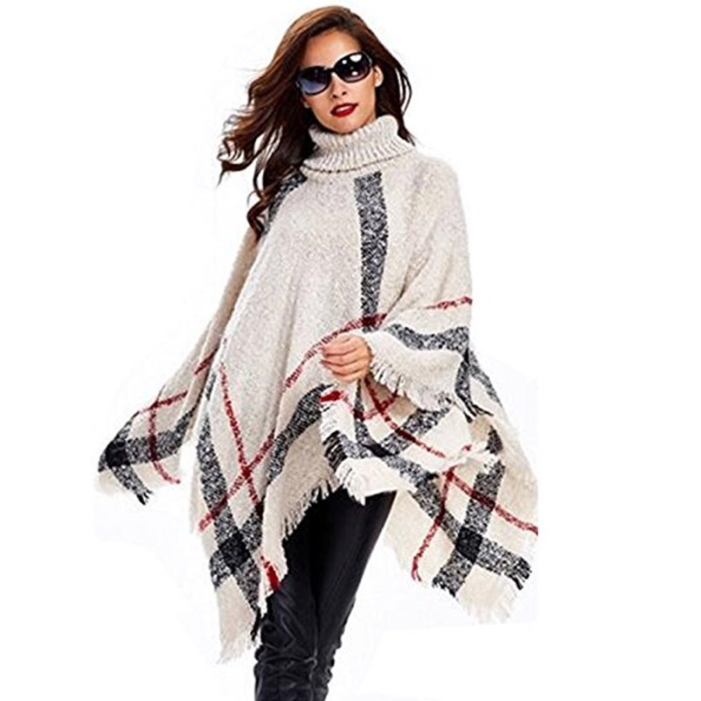 💕Womens Patterned Poncho💕 - Picture 3 of 4